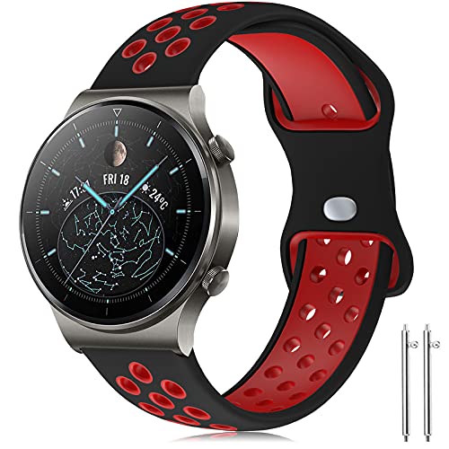 Huawei Watch GT2 Armband 46mm Huawei Watch GT2e Armband, 22mm Silikon Ersatzarmband für Huawei GT 2/Huawei Watch GT2 Pro/GT2e/Huawei Watch GT/Huawei Watch 3/3 Pro/Galaxy Watch 46mm/3 45mm/Gear S3 von TOPsic