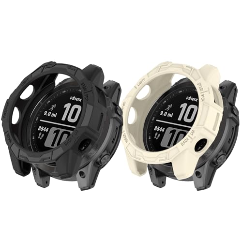 Hüllen für Fenix 7 47mm, Schutzhülle aus Silikon mit Fallschutz und Kratzschutz Schutzhülle für Uhrenlünette Hüllen für Fenix 7/Fenix 7 Pro/EPIX Pro 47mm von TOPsic