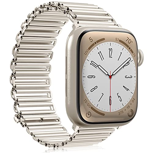Metall Apple Watch Armband 38mm 40mm 41mm Damen Herren, Klassisches Prämie Uhrenarmband Edelstahl Ersatzarmband Dressy Armband für Apple Watch SE, iWatch Series 8 7 6 5 4 3 2 1 von TOPsic