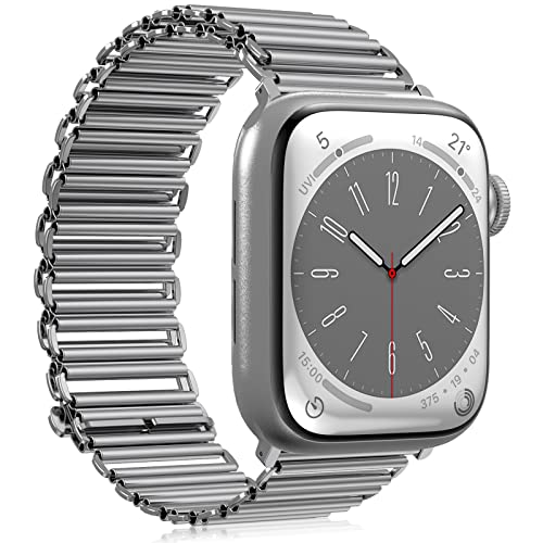 TOPsic Metall Apple Watch Armband 42mm 44mm 45mm 49mm Damen Herren, Klassisches Prämie Uhrenarmband Edelstahl Ersatzarmband Dressy Armband für Apple Watch SE, iWatch Series 8 7 6 5 4 3 2 1 von TOPsic