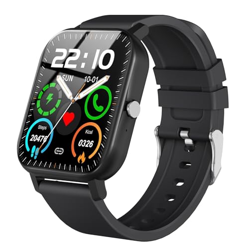 Smartwatch Damen Herren, Smartwatch mit Telefonfunktion , 1,85" IP68 Wasserdicht Smart Watch, Lange Akkulaufzeit, Herzfrequenz Blutsauerstoff, Schlafmonitor, WhatsApp Funktion für iOS und Android von TOPsic