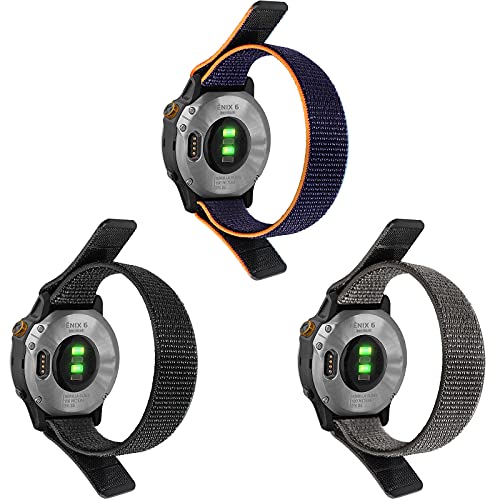 TOPsic 22mm Armband Kompatibel mit Fenix 5/Fenix 6, Klettverschluss Nylon Ersatzarmband Ultraleicht Sport Armband für Fenix 5 Plus/Fenix 6 Pro/Forerunner 935/945/Huawei Watch GT2 Pro/GT2 46mm/Gear S3 TOPsic 22mm Armband Kompatibel mit Fenix 5/Fenix 6, Klettverschluss Nylon Ersatzarmband Ultraleicht Sport Armband für Fenix 5 Plus/Fenix 6 Pro/Forerunner 935/945/Huawei Watch GT2 Pro/GT2 46mm/Gear S3 von TOPsic