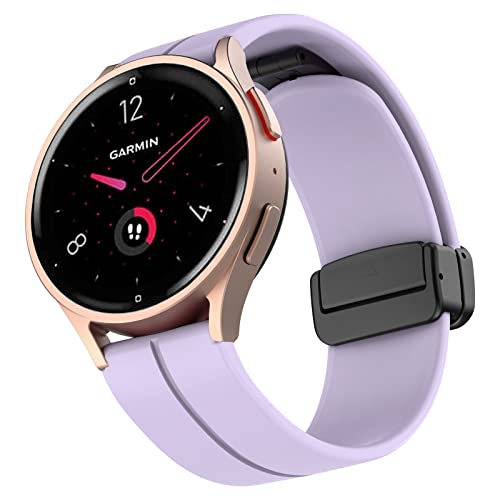 TOPsic Armband Venu 2S, 18mm Silikon Sportband Ersatzbänder Uhrenarmband für Venu 2S/Vivoactive 4S 40mm/Vivomove 3S/Fossil Women's Q Venture HR Gen 4/Gen 3/Withings Steel HR 36mm/Huawei Watch 1/Fit von TOPsic