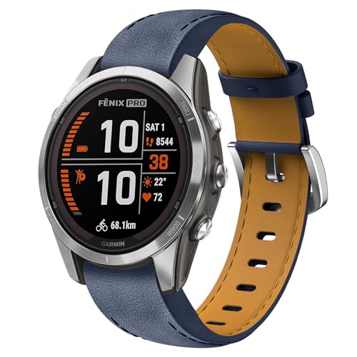 Fenix 7S Armband Leder, 20mm Ersatzarmband Leder Armband für Garmin Fenix 5S, Fenix 5S Plus, Fenix 6S, Fenix 6S Pro, Fenix 7S Sapphire Solar, Fenix 7S, Fenix 7S Solar von TOPsic
