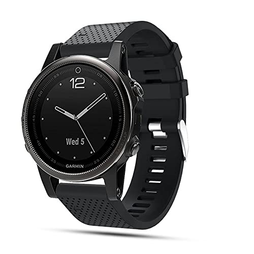 TOPsic Garmin Fenix 5S Armband - Silikon Sportarmband Uhr Band Strap Ersatzarmband Uhrenarmband für Garmin Fenix 5S Smartwatch GPS-Multisportuhr von TOPsic