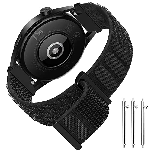 TOPsic Huawei Watch GT3 46mm Armband, 22mm Nylon Ersatzarmband für Huawei Watch GT3 46mm/Huawei GT 2/Huawei Watch GT2 Pro/GT2e/Huawei Watch GT/Huawei Watch 3/3 Pro/Galaxy Watch 46mm/3 45mm/Gear S3 von TOPsic