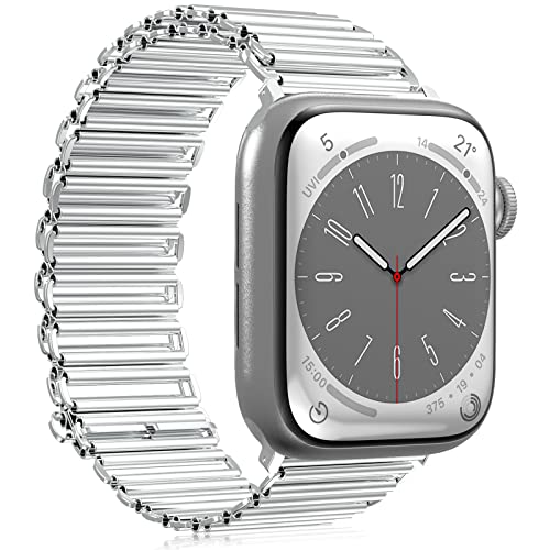 TOPsic Metall Apple Watch Armband 38mm 40mm 41mm Damen Herren, Klassisches Prämie Uhrenarmband Edelstahl Ersatzarmband Dressy Armband für Apple Watch SE, iWatch Series 8 7 6 5 4 3 2 1 von TOPsic