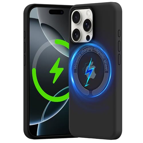 TOPsic Silikon Hülle Kompatibel mit iPhone 16 Pro, Magnetische Handyhülle Seidig Weiche Allround-Tasche, Stoßfest Kratzfest Schutzhülle für iPhone 16 Pro Case von TOPsic