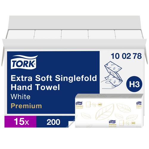 TORK 100278 Zickzack Premium Papierhandtücher (L x B) 23cm x 22.6cm Hochweiß 3000St. von TORK