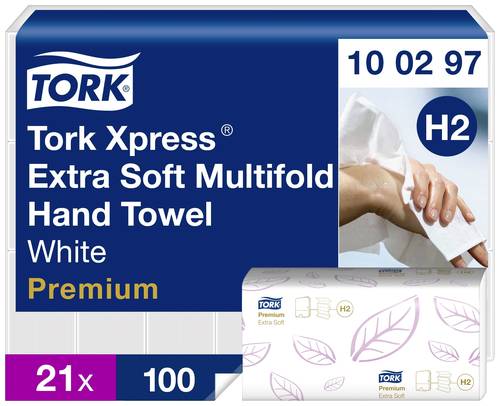 TORK 100297 Xpress® Multifold Premium Papierhandtücher (L x B) 34cm x 21cm Hochweiß 2100St. von TORK