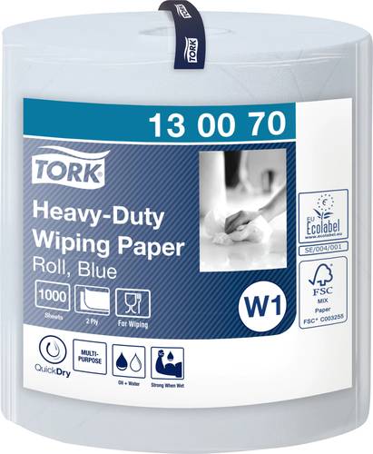 TORK Extra Starke Mehrzweck-Papierwischtücher Blau W1, 1 × 1.000 Blatt 130070 Anzahl: 1000St. von TORK