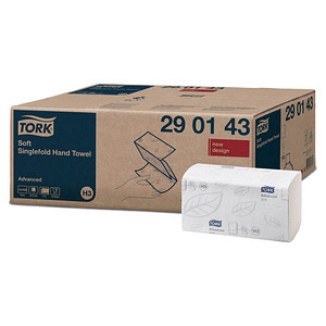 TORK Papierhandtücher 290143 H3 Advanced Zick-Zack-Falzung 2-lagig 3.750 Tücher TORK Papierhandtücher 290143 H3 Advanced Zick-Zack-Falzung 2-lagig 3.750 Tücher von TORK