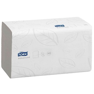 TORK Papierhandtücher 290190 H3 Advanced schnellauflösend Zick-Zack-Falzung 2-lagig 3.750 Tücher von TORK