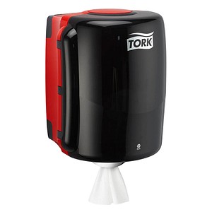 TORK Putztuchspender Performance W2 653008 schwarz, rot Kunststoff von TORK