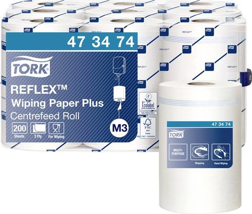 TORK Reflex™ Starke Mehrzweck-Papierwischtücher Weiß M3, 9 × 200 Blatt 473474 Anzahl: 1800St. von TORK