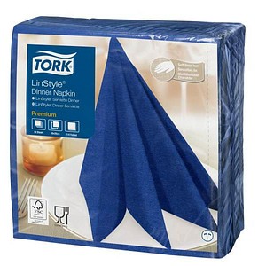 TORK Servietten LinStyle® Premium mitternachtsblau 1-lagig 19,5 x 19,5 cm 50 St. von TORK