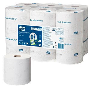 TORK Toilettenpapier SmartOne® T9 Mini 2-lagig, 12 Rollen von TORK