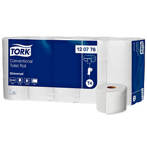 TORK Toilettenpapier T4 Universal 2-lagig Recyclingpapier, 30 Rollen von TORK