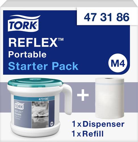 TORK 473186 Reflex™ Papierhandtuchspender Kunststoff Weiß, Türkis 1St. von TORK