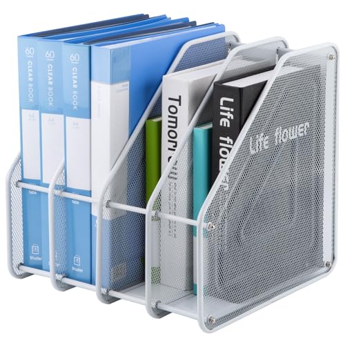 TOROTON 4 Fächer Zeitschriftensammler, Weiß Gitter Metall Schreibtisch Ordner Halter, Aktenmagazinhalter Organizer Zeitschriftenständer für Schule Heimbüro Kunstbedarf TOROTON 4 Fächer Zeitschriftensammler, Weiß Gitter Metall Schreibtisch Ordner Halter, Aktenmagazinhalter Organizer Zeitschriftenständer für Schule Heimbüro Kunstbedarf von TOROTON
