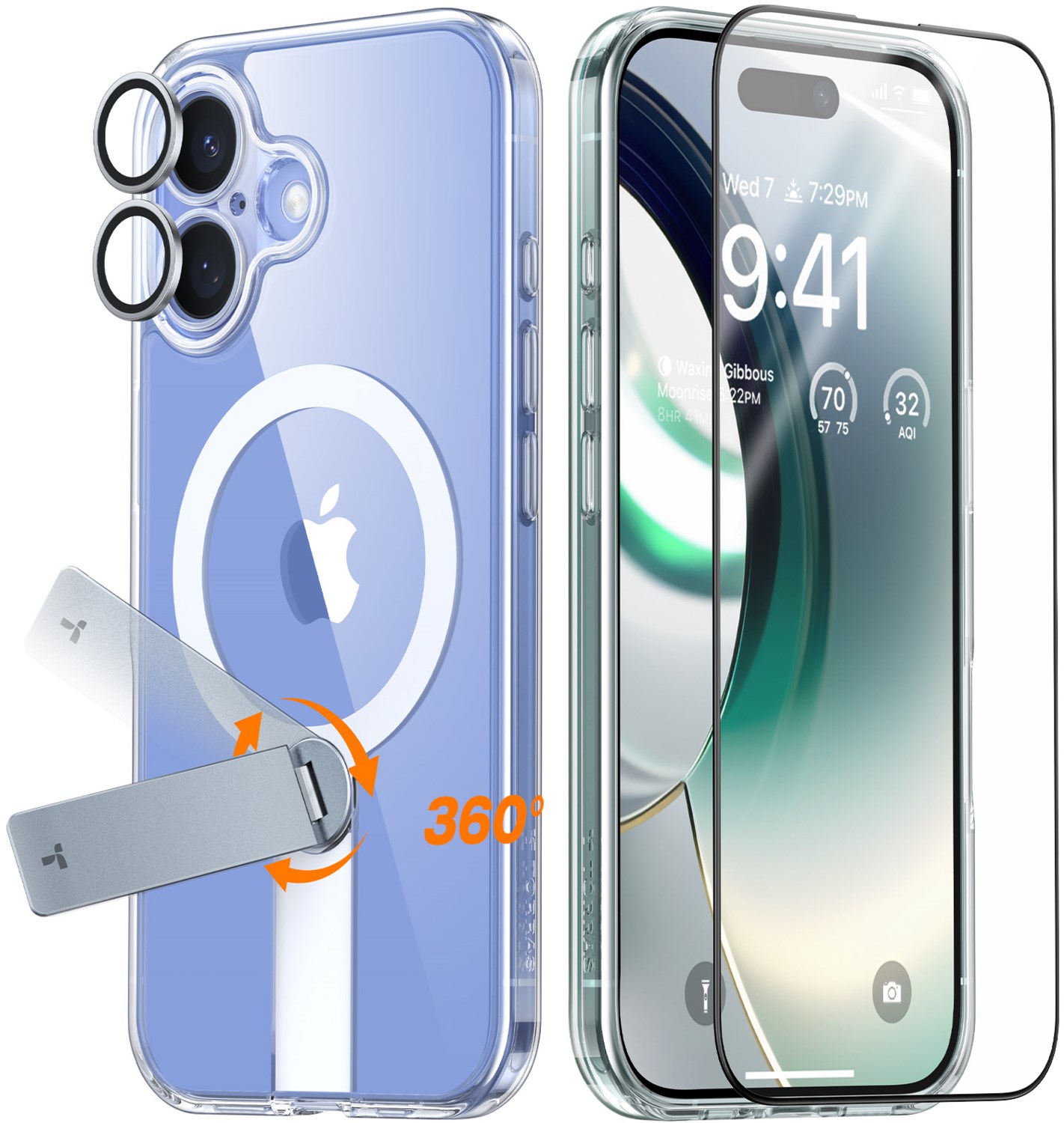Pstand Spin 3-in-1 Bundle für iPhone 16 transparent Pstand Spin 3-in-1 Bundle für iPhone 16 transparent von TORRAS