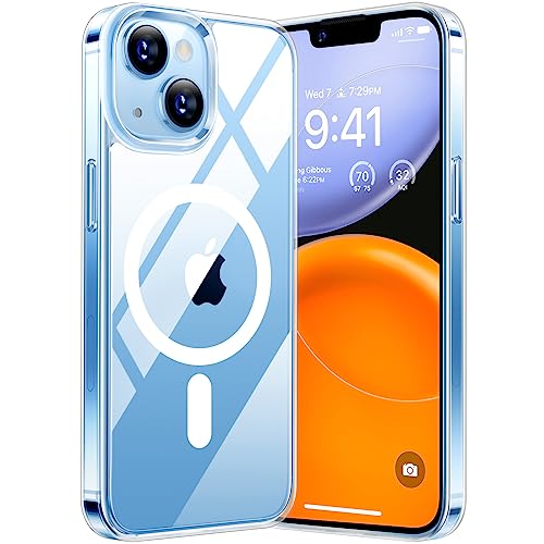 TORRAS 2024 Neu Ultra Dünn für iPhone 13 Hülle (mit 2 Schutzglas) Rundumschutz Exzellente Samtiger Griff Dünnes wie das Original Handyhülle iPhone 13 Schutzhülle Slim iPhone 13 Case Transparent von TORRAS