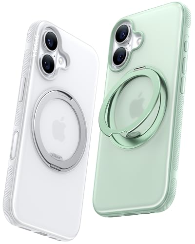 TORRAS 360° Ostand OFitness für iPhone 16 Hülle für MagSafe [Flexibler Ständer & Nr.1 Magnetkraft & Zertifiziert Militärischer Schutz] Hülle iPhone 16 Case Mintgrün von TORRAS