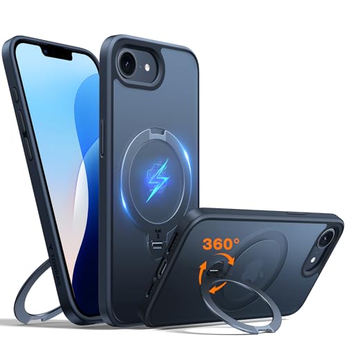 TORRAS 360° Ostand Spin für iPhone 16e Hülle für MagSafe (Magnetischer Robust Standring) Zertifizierte Militärschutz für Handyhülle iPhone 16e Case Schlank Schwarz TORRAS 360° Ostand Spin für iPhone 16e Hülle für MagSafe (Magnetischer Robust Standring) Zertifizierte Militärschutz für Handyhülle iPhone 16e Case Schlank Schwarz von TORRAS