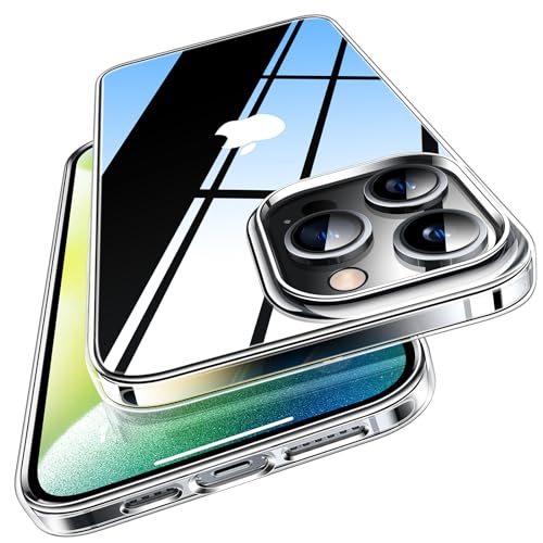 TORRAS Clear Crystal Ultradünn für iPhone 15 Pro Max Hülle 1A Vergilbungsschutz 100% Clear Handyhülle iPhone 15 Pro Max Case Schutz mit doppltem Airbagssystem weich Silikon Cover - Tranparent von TORRAS