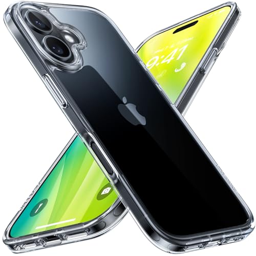 TORRAS Diamond für iPhone 16 Plus Hülle [TOP Militärstandard FallSchutz] [Nie Vergilbung] Stoßfeste Handyhülle für iPhone 16 Plus Case Kratzfeste Schutzhülle für iPhone 16 Plus Transparent von TORRAS