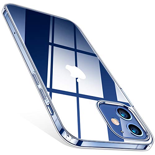 TORRAS Exklusiv 100% Clear für iPhone 12 Mini Hülle [Ultra Dünn & Extrem Stoßfest] Durchsichtig Handyhülle iPhone 12 Mini Case Weich Silikon Schutzhülle Transparent, Crystal Clear von TORRAS