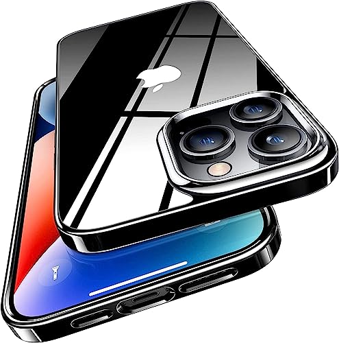 TORRAS Extrem Dünn für iPhone 14 Pro Hülle (NO.1 Vergilbungsschutz) Wie das Handy selbst Handyhülle iPhone 14 Pro Case Transparent Extrem Leichte Schutzhülle TOP Stoßfest Schwarz von TORRAS