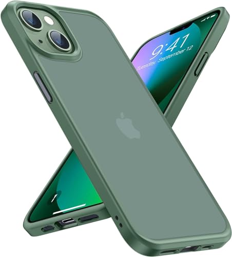 TORRAS Militärschutz für iPhone 13 Mini Hülle (Robust wie Panzer) Unzerstöbare Outdoor-Hülle (abnehmbare Knöpfe in DREI Farben) Gute Griffig Kratzfest Handyhülle iPhone 13 Mini Grün von TORRAS