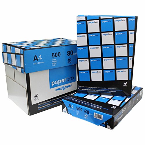 TORRAS – Paperbox 5 x 500 Blatt – Din-A4 80 Grs – Papier Chefsessel, hoher Weiße von TORRAS