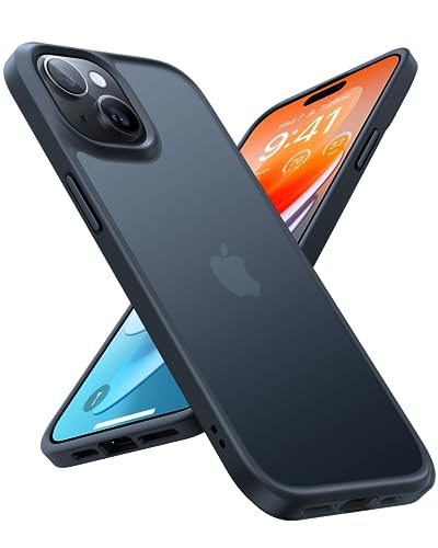 TORRAS Speziell für iPhone 14 Hülle [TOP Zertifizierte Militärschutz] Stoßfest Schutzhülle [Samtig angenehmer Griff] Slim für Handyhülle iPhone 14 Case mit Abnehmbare Knöpfe Guardian Serie Schwarz von TORRAS