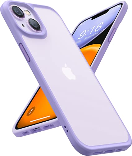 TORRAS Speziell für iPhone 14 Hülle [TOP Zertifizierte Militärschutz] Stoßfest Schutzhülle [Samtig angenehmer Griff] Slim für Handyhülle iPhone 14 Case mit Abnehmbare Knöpfe Guardian Serie Violett von TORRAS