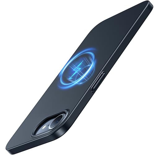 TORRAS Ultra Dünn für iPhone 16e Hülle für MagSafe [wie das Original] Nr. 1 Magnetkraft Slim Handyhülle iPhone 16e Case Stoßfest Kratzfest & Samtiger Griff für Hülle iPhone 16e 2025 Schwarz von TORRAS