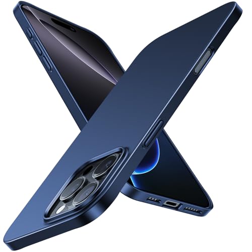 TORRAS Ultra Dünn für iPhone 16 Pro Hülle [ wie das Original] Rundumschutz Exzellente Samtiger Griff Handyhülle iPhone 16 Pro Case Schutzhülle Slim Blau von TORRAS