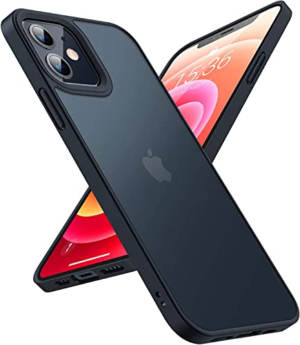 TORRAS Unzerstörbar für iPhone 12 Mini Hülle (Echte Militärschutz aber Sehr Dünn) Leicht Transparent Matte Handyhülle iPhone 12 Mini High-End Samtige Berührung Schutzhülle iPhone 12 Mini Case Schwarz von TORRAS
