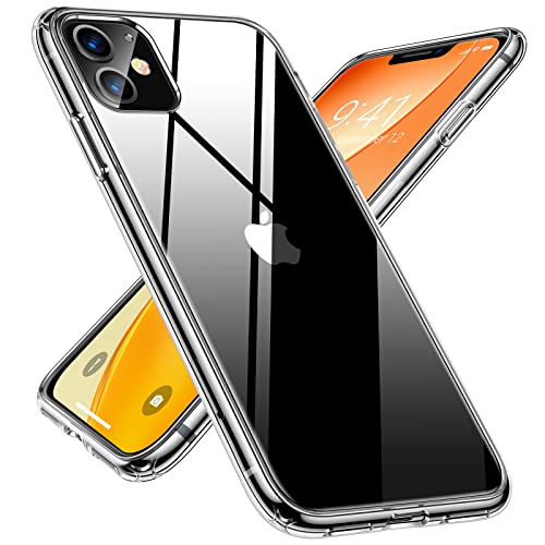 TORRAS für iPhone 11 Hülle Echter Militärischer Schutz Case Matt Anti-Kratzen Hard PC Back und Soft Silikon Slim Cover Handyhülle iPhone 11 Hardcase Schutzhülle Guardian Series Transparent von TORRAS