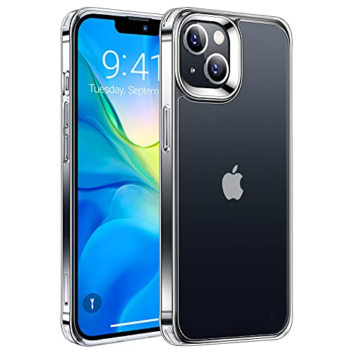 TORRAS für iPhone 13 Hülle Echter Zertifizierter Militärschutz Handyhülle iPhone 13 Case Stoßfest Kratzfest Schutzhülle iPhone 13 mit bunten Tasten Tolle Haptik und Optik Diamant Serie Transparent von TORRAS