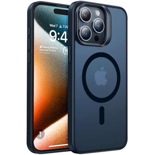 TORRAS für iPhone 15 Pro Hülle für Magsafe (Nr.1 Magnetkraft) [TOP Militärschutz & Profi-Titan-Kameraschutz] Zertifizierte Schutzkraft Hülle iPhone 15 Pro Case Matte Schwarz, Lstand Series von TORRAS