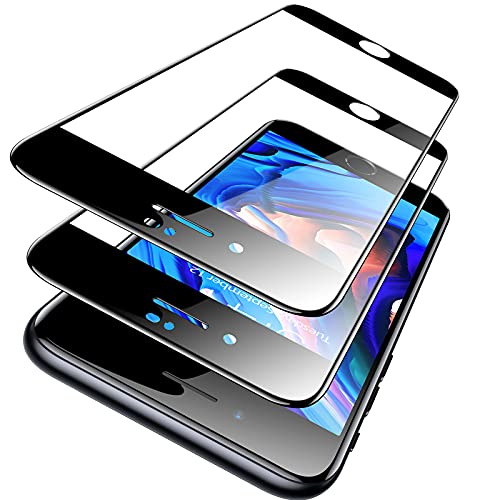 TORRAS für iPhone SE 2020 für Panzerglas Full Screen [2024 Upgrade] [Unzerbrechlicher TOP Schutz] nach Militätstandard aus DE Dauerhaft 9H Glas mit Profi-Positionierhilfe, 2 Stück von TORRAS
