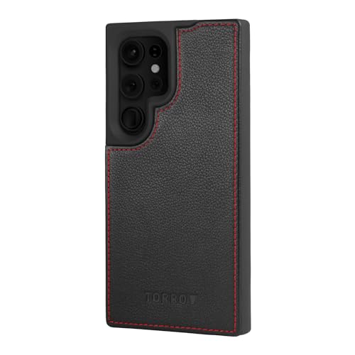 TORRO Hülle Kompatibel mit Samsung Galaxy S24 Ultra 5G – Premium Leder Bumper Hülle (Schwarz) von TORRO