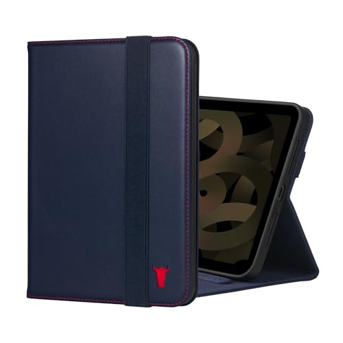TORRO Hülle Kompatibel mit iPad Mini 7/6 – iPad Mini 7. A17 Pro / 6. Gen (2024/2021) Hülle aus echtem Leder mit Standfunktion, Apple Pencil Konnektivität und Wake Sleep Funktion (Marineblau) von TORRO