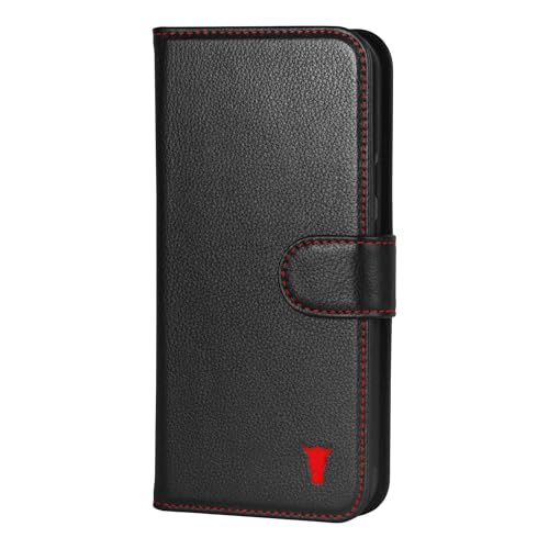 TORRO Hülle kompatibel mit Google Pixel 9 Pro XL – Echt Leder Hülle mit Standfunktion und Kartenfächern (Schwarz) von TORRO