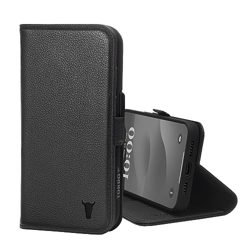 TORRO Hülle kompatibel mit iPhone 15 Plus – Premium Lederhülle mit Standfunktion und Kartenfächern - Schwarz TORRO Hülle kompatibel mit iPhone 15 Plus – Premium Lederhülle mit Standfunktion und Kartenfächern - Schwarz von TORRO