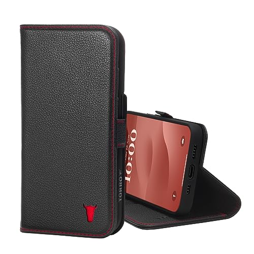 TORRO Hülle kompatibel mit iPhone 15 – Premium Lederhülle mit Standfunktion und Kartenfächern - Schwarz TORRO Hülle kompatibel mit iPhone 15 – Premium Lederhülle mit Standfunktion und Kartenfächern - Schwarz von TORRO