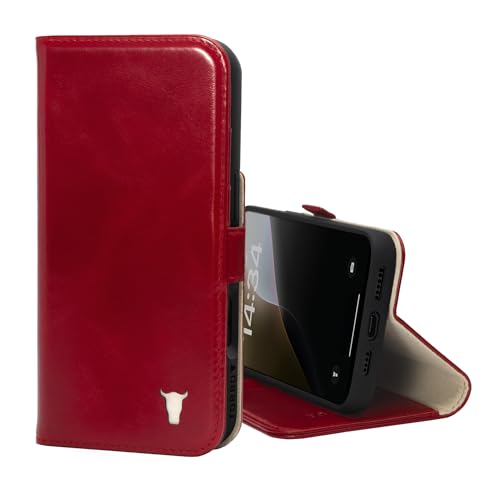 TORRO Hülle kompatibel mit iPhone 16 Pro Max – Echt Leder Hülle mit Standfunktion und Kartenfächern (kompatibel mit Offiziellen MagSafe-Ladegeräten) - Rot TORRO Hülle kompatibel mit iPhone 16 Pro Max – Echt Leder Hülle mit Standfunktion und Kartenfächern (kompatibel mit Offiziellen MagSafe-Ladegeräten) - Rot von TORRO