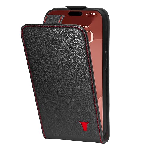 TORRO Klapphulle kompatibel mit iPhone 15 Pro Max – Premium Leder Hulle mit Kartenfächern (kompatibel mit Offiziellen MagSafe-Ladegeräten) - Schwarz von TORRO